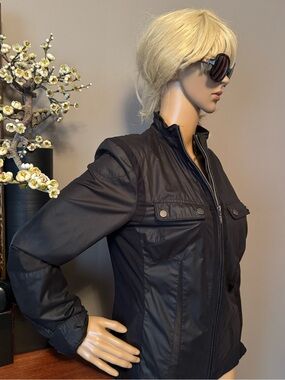 Belstaff Black Utility Zip-Front Jacket